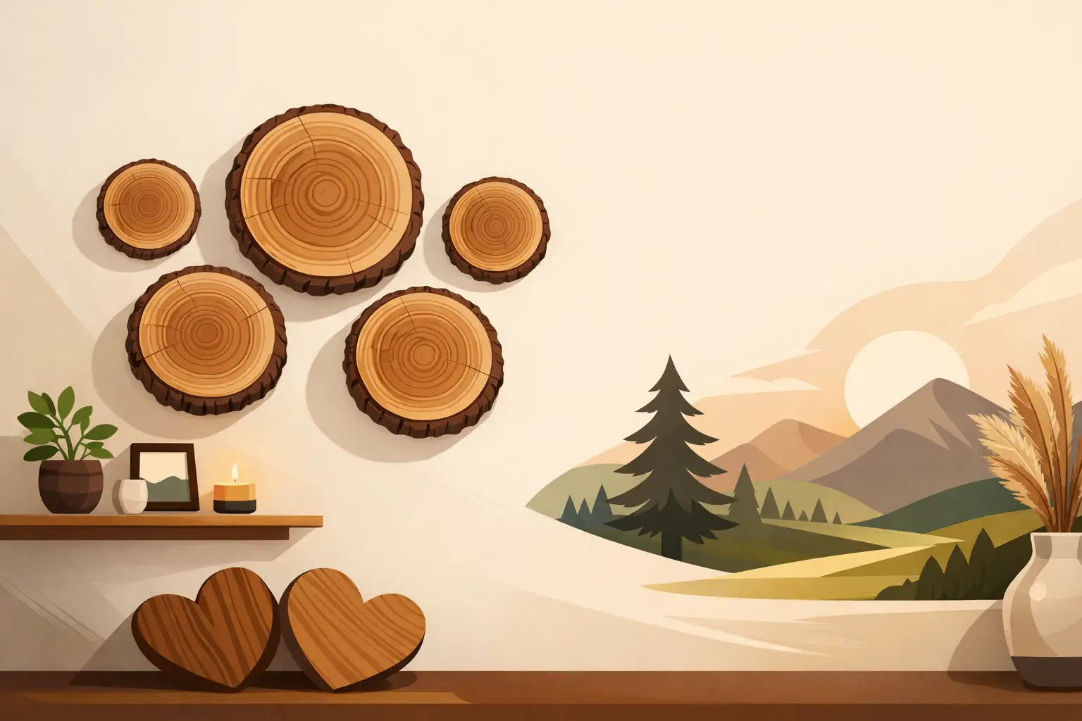 Rustic Tree Slice Wall Decor That Means More