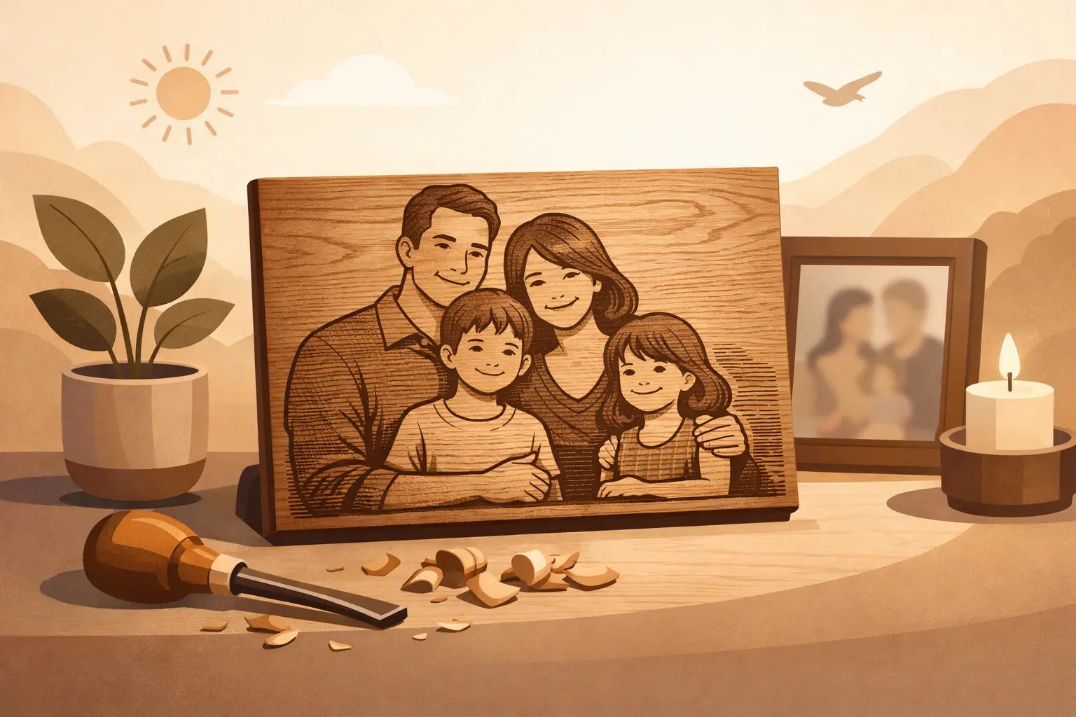 Why Family Portrait Wood Engraving Lasts