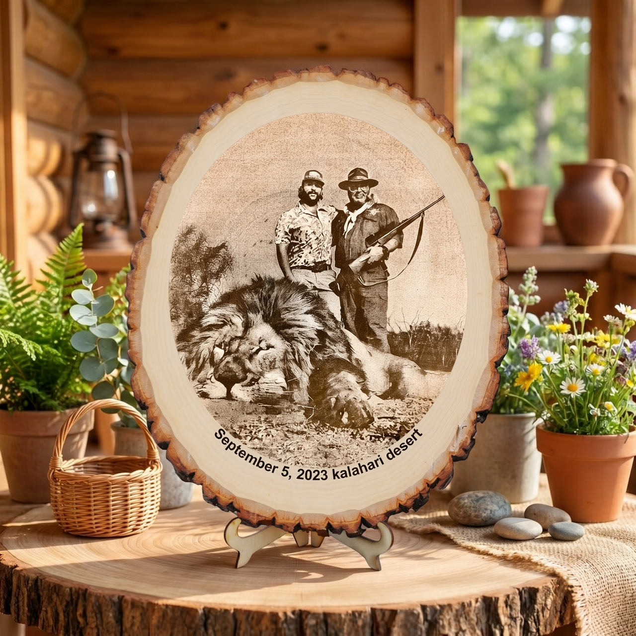 Laser Engraved Wood Plaque | Personalized Hunting Gift | Classic Bold Edition