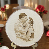 Thumbnail for Laser Engraved Wood Plaque | Personalized Valentines Day Gift | Illustrative Edition