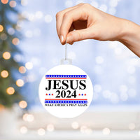 Thumbnail for Jesus 2024 | Make America Pray Again | Christmas Ornament