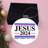 Thumbnail for Jesus 2024 | Make America Pray Again | Christmas Ornament