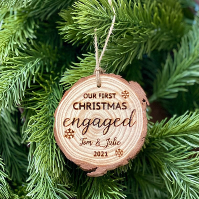 First Christmas Engaged - Christmas Ornament - My Outdoor Dad