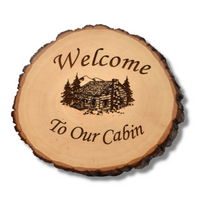 Thumbnail for Welcome To Our Cabin Wood Plaque Sign - My Outdoor Dad