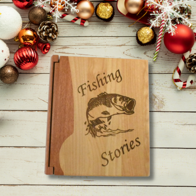Engraved Photo Album - Fishing Stories - My Outdoor Dad