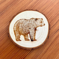 Thumbnail for Bear Engraved Wood Coaster Set - My Outdoor Dad